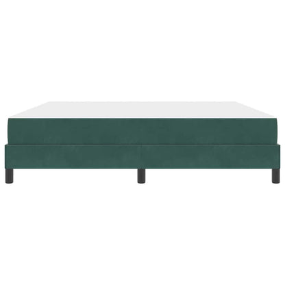 Letto a molle con materasso Verde Scuro 180 x 220 cm Tessuto