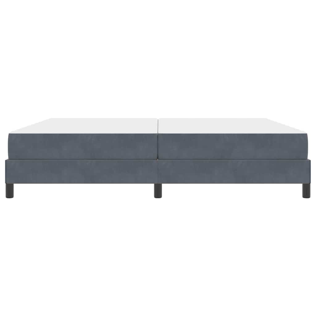 Letto a molle con materasso Grigio scuro 200 x 220 cm Tessuto