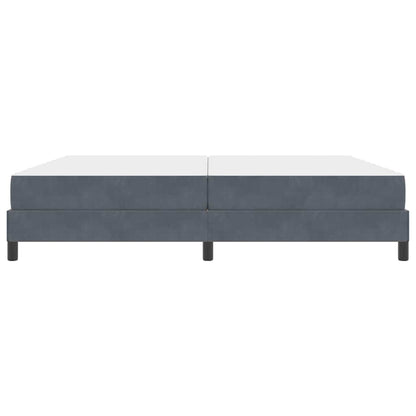 Letto a molle con materasso Grigio scuro 200 x 220 cm Tessuto