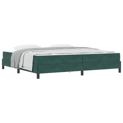 Letto a molle con materasso Verde Scuro 200 x 220 cm Tessuto