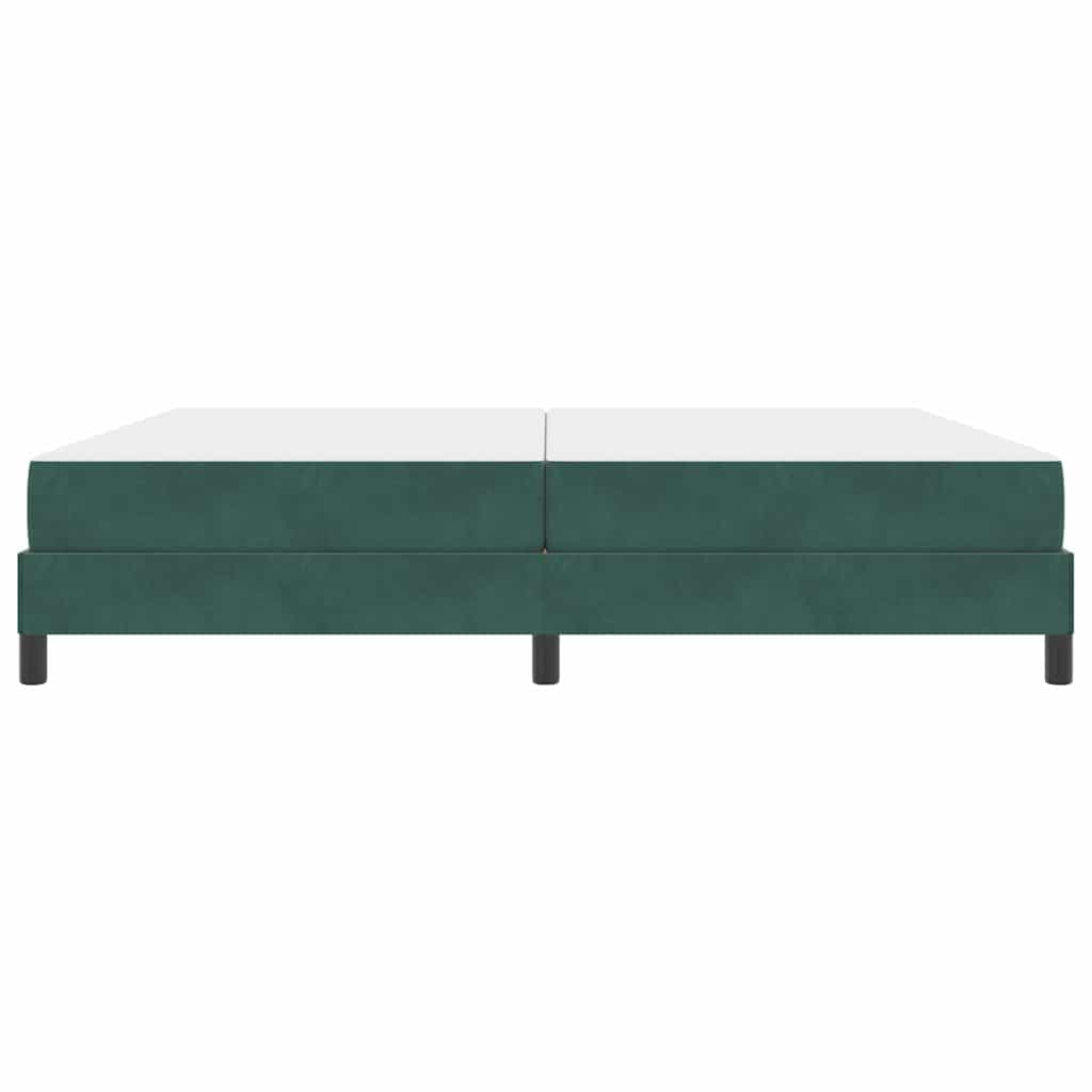 Letto a molle con materasso Verde Scuro 200 x 220 cm Tessuto