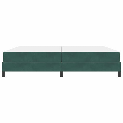 Letto a molle con materasso Verde Scuro 200 x 220 cm Tessuto