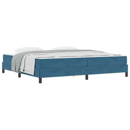 Letto a molle con materasso Blu Scuro 200 x 220 cm Tessuto