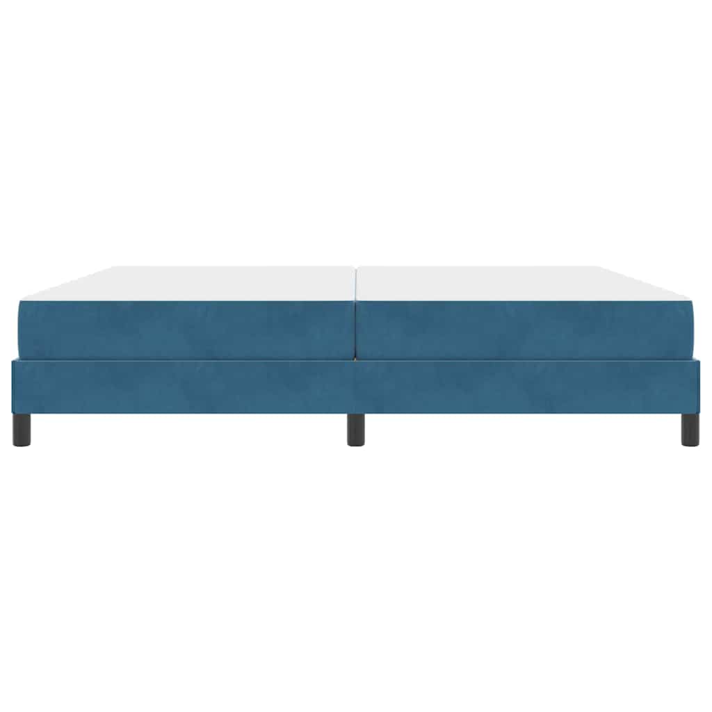 Letto a molle con materasso Blu Scuro 200 x 220 cm Tessuto