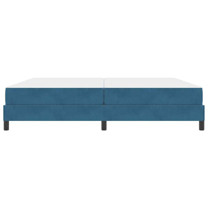 Letto a molle con materasso Blu Scuro 200 x 220 cm Tessuto