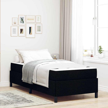 Letto a molle Nero 80 x 200 cm Tessuto