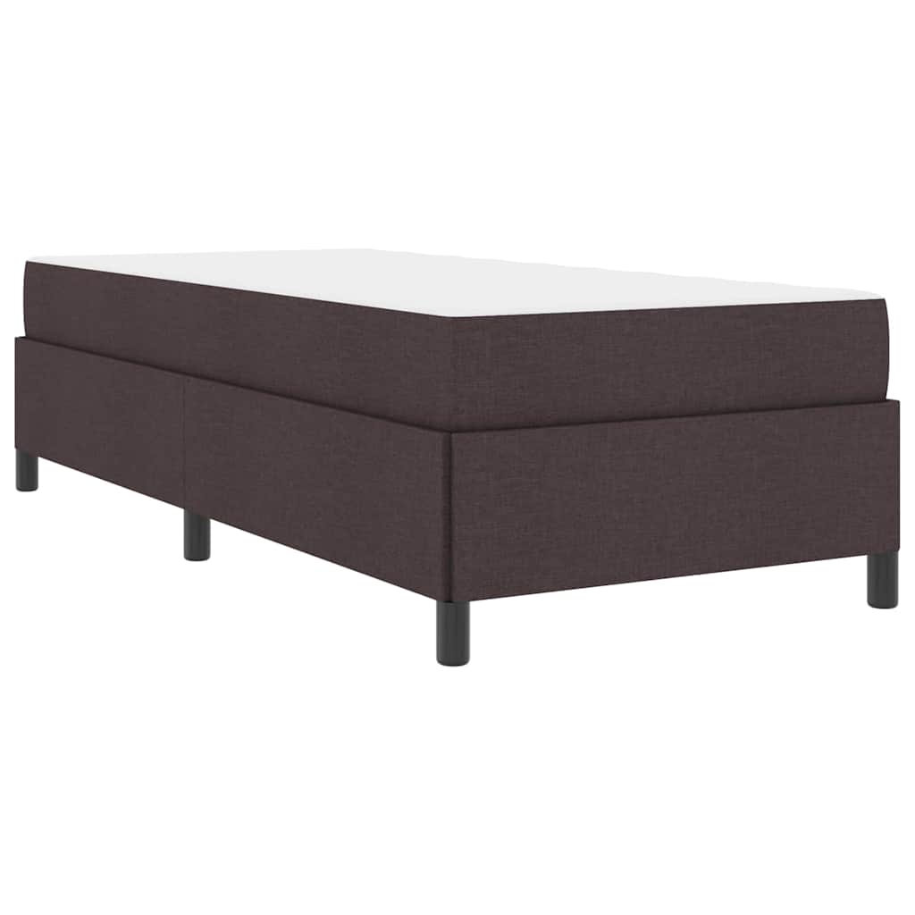 Letto a molle Marrone Scuro 80 x 200 cm Tessuto