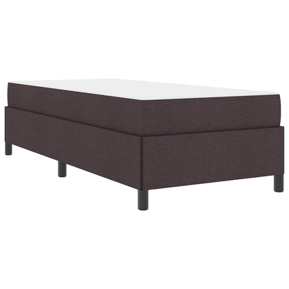 Letto a molle Marrone Scuro 80 x 200 cm Tessuto