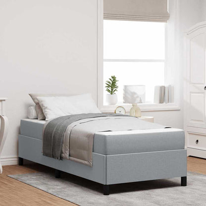 Letto a molle Grigio chiaro 90 x 200 cm Tessuto