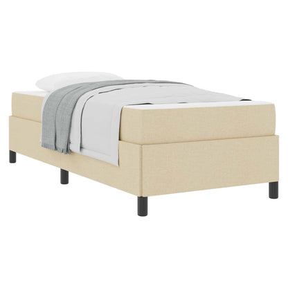 Letto a molle Crema 90 x 200 cm Tessuto