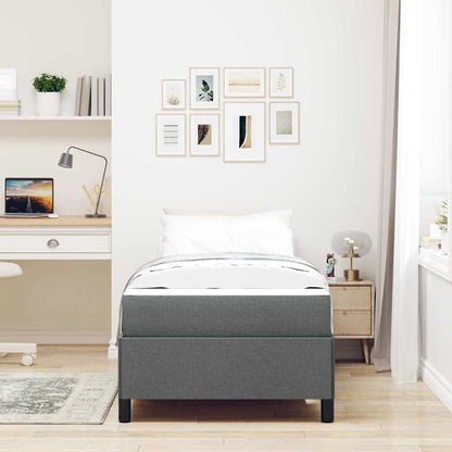 Letto a molle Grigio scuro 100 x 200 cm Tessuto