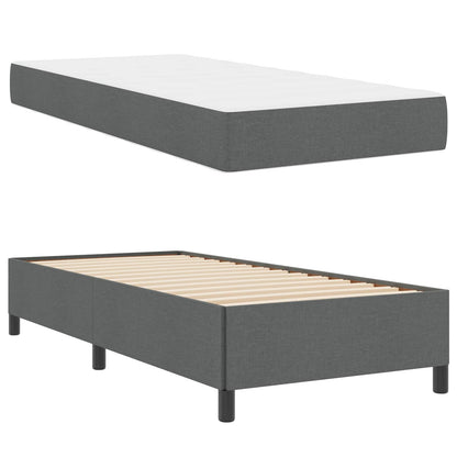 Letto a molle Grigio scuro 100 x 200 cm Tessuto
