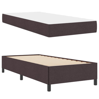 Letto a molle Marrone Scuro 100 x 200 cm Tessuto