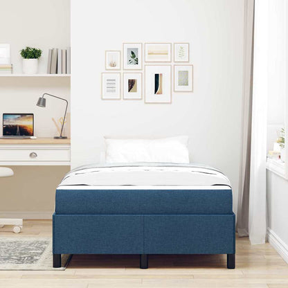 Letto a molle Blu 120 x 190 cm Tessuto