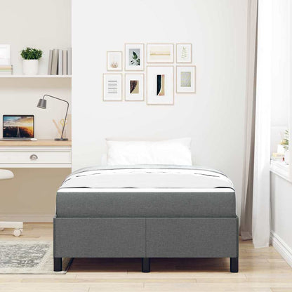 Letto a molle Grigio scuro 120 x 200 cm Tessuto