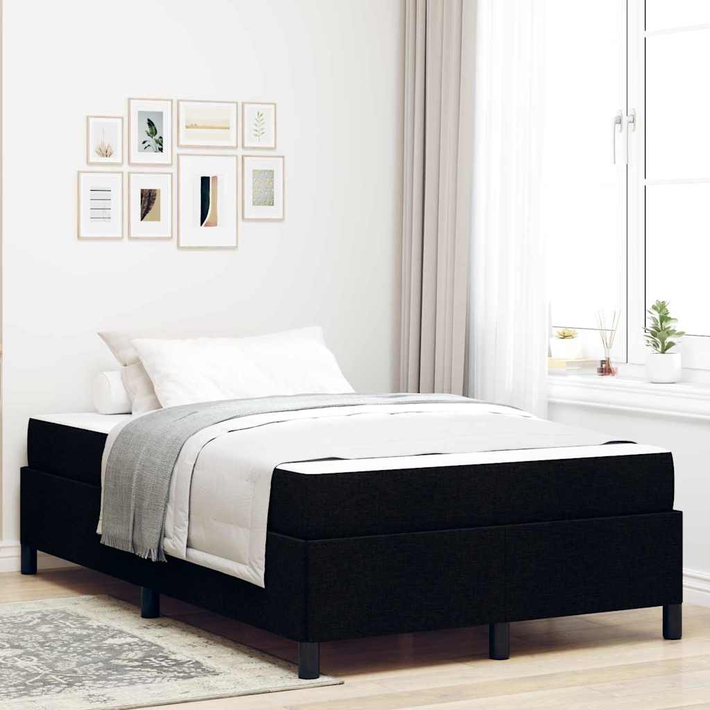 Letto a molle Nero 120 x 200 cm Tessuto