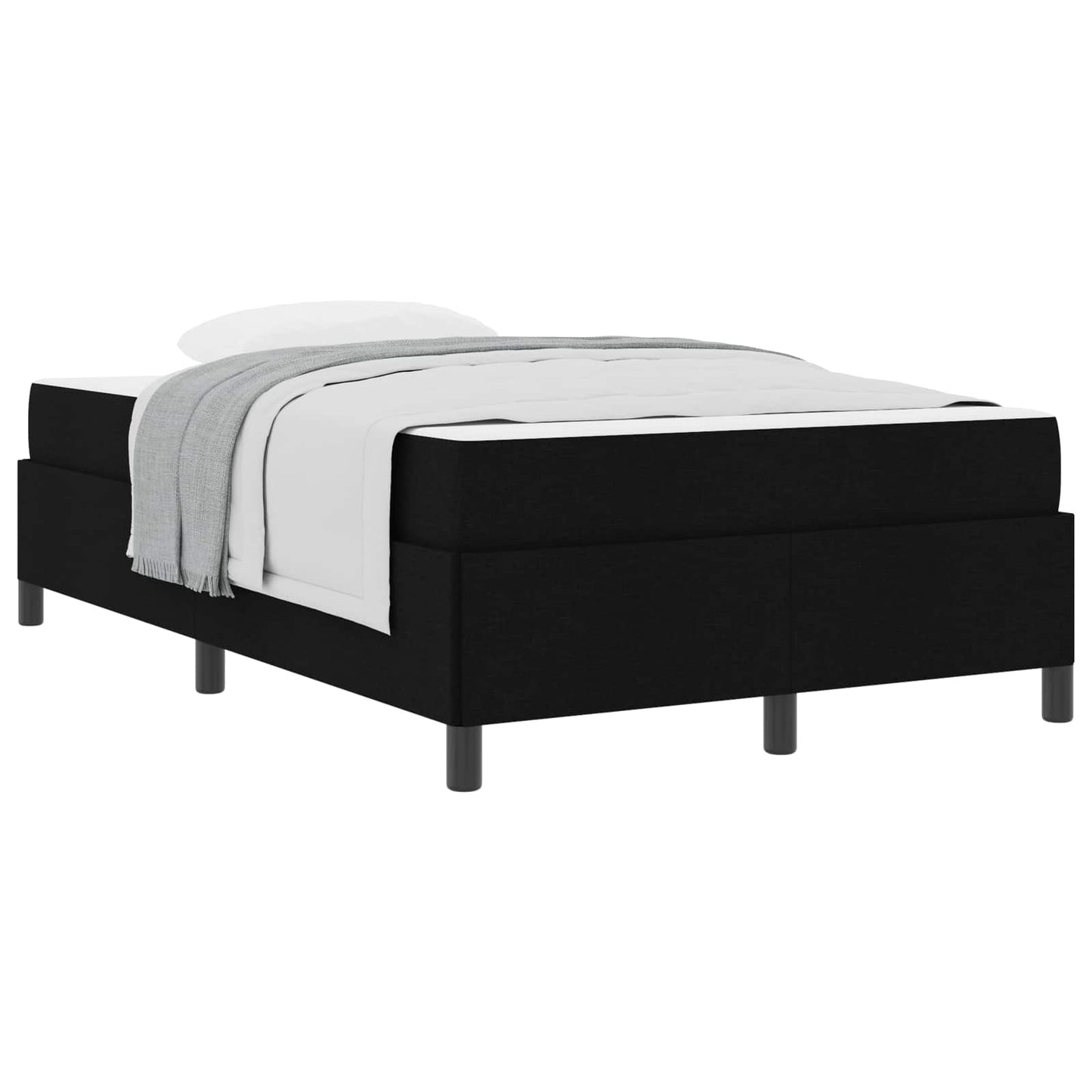 Letto a molle Nero 120 x 200 cm Tessuto