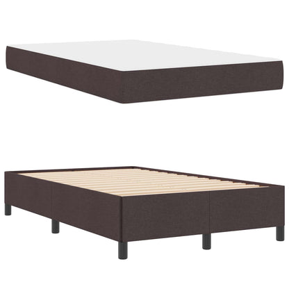 Letto a molle Marrone Scuro 120 x 200 cm Tessuto