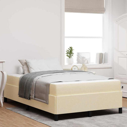 Letto a molle Crema 120 x 200 cm Tessuto