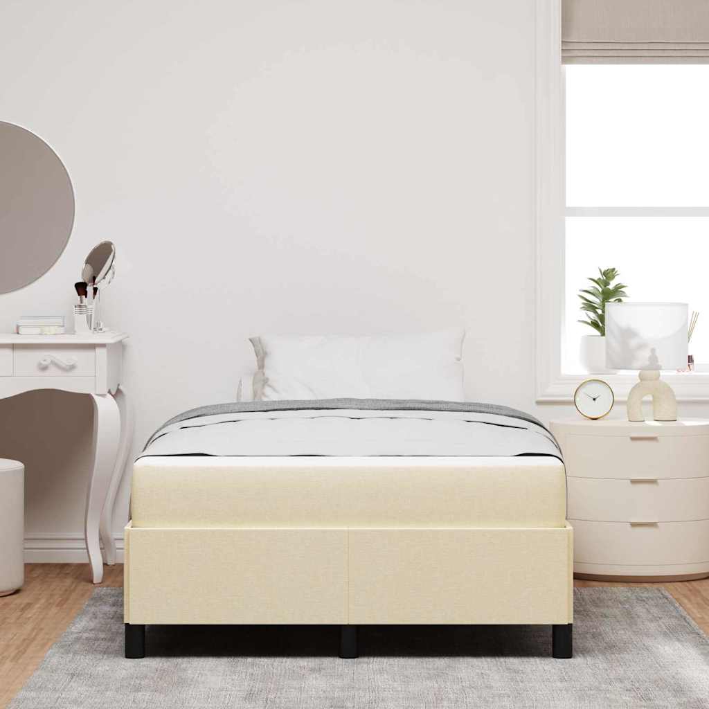 Letto a molle Crema 120 x 200 cm Tessuto