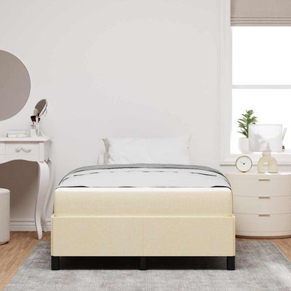 Letto a molle Crema 120 x 200 cm Tessuto