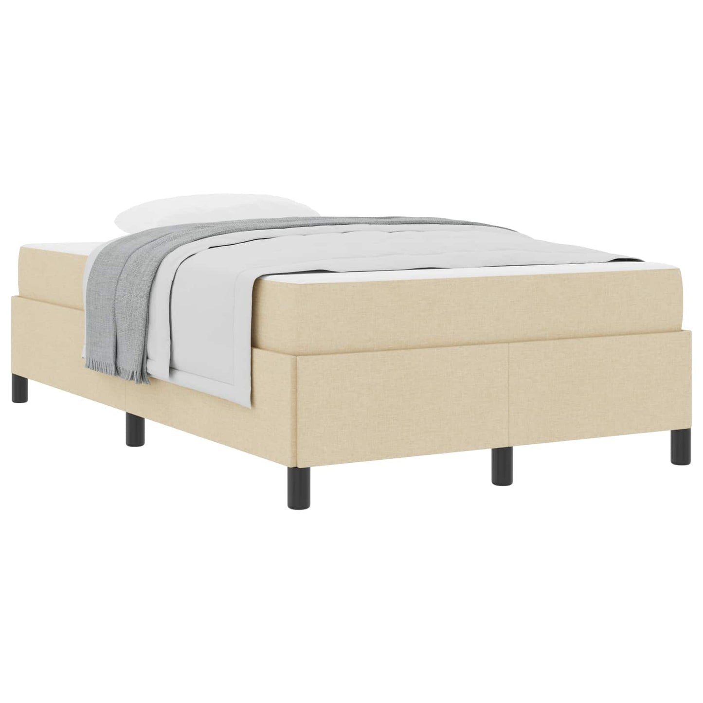 Letto a molle Crema 120 x 200 cm Tessuto