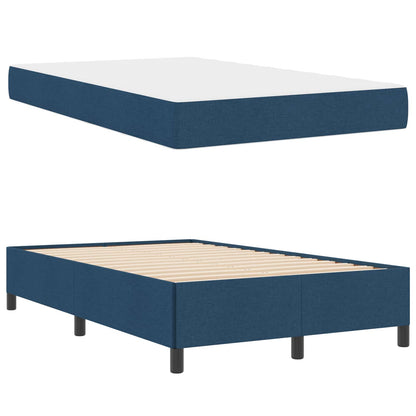Letto a molle Blu 120 x 200 cm Tessuto