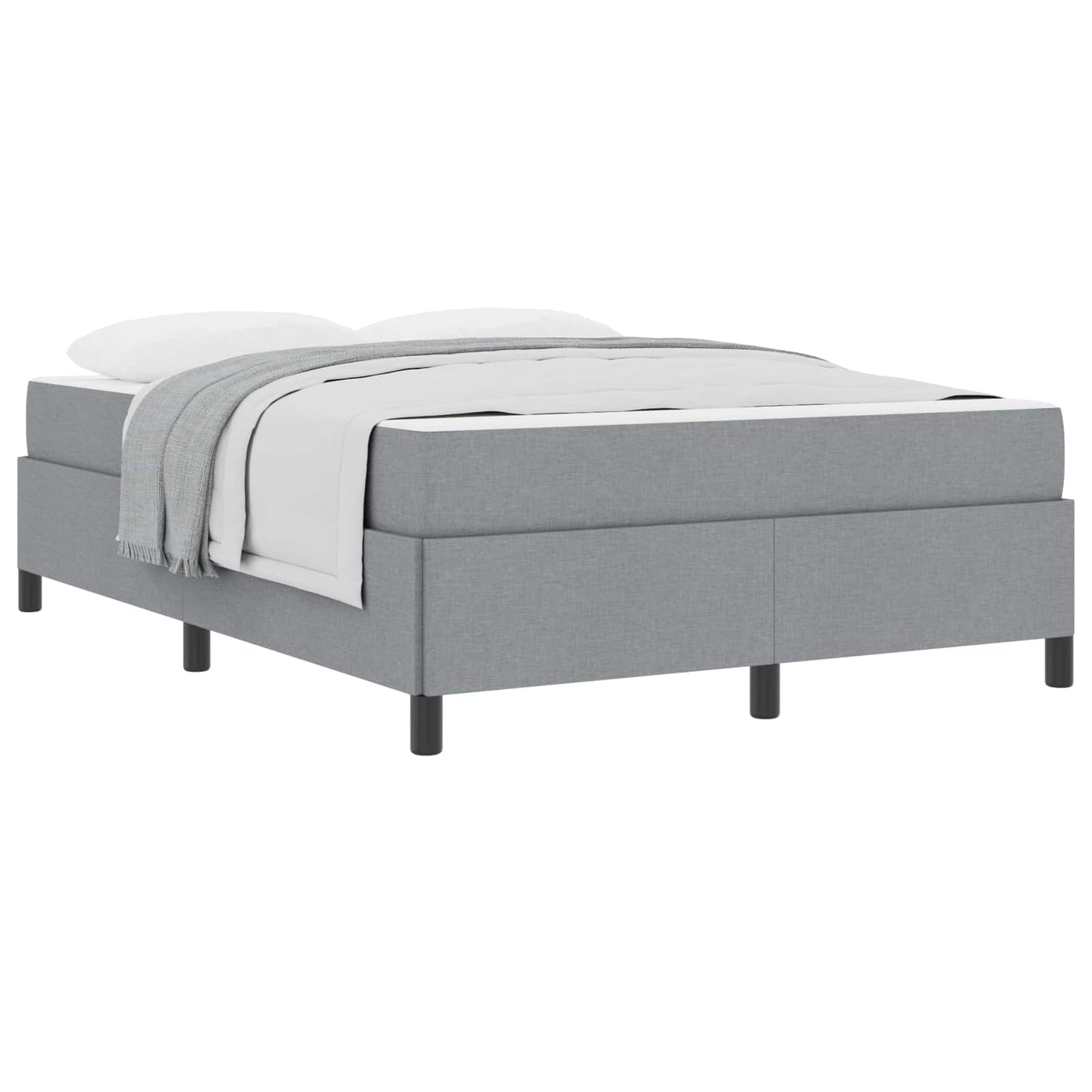 Letto a molle Grigio chiaro 140 x 200 cm Tessuto