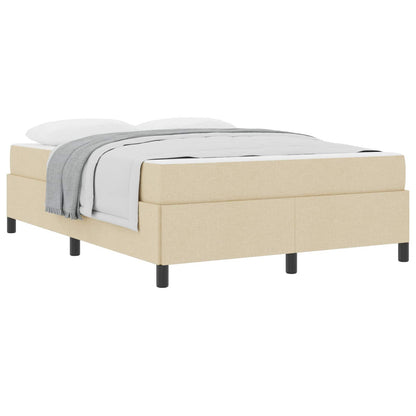 Letto a molle Crema 140 x 200 cm Tessuto