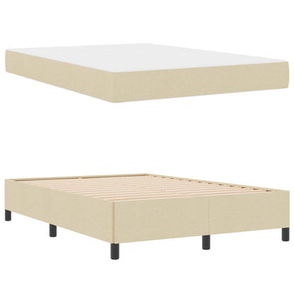 Letto a molle Crema 140 x 200 cm Tessuto
