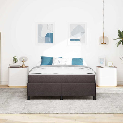 Letto a molle Marrone Scuro 160 x 200 cm Tessuto