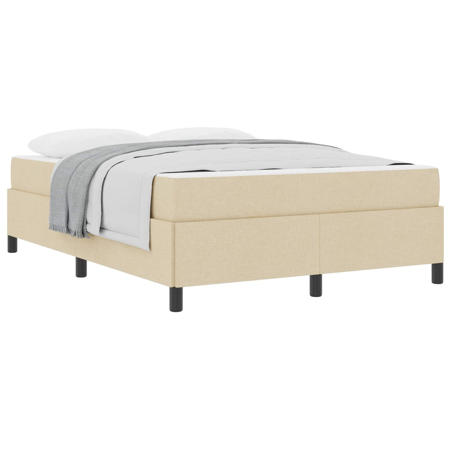 Letto a molle Crema 160 x 200 cm Tessuto