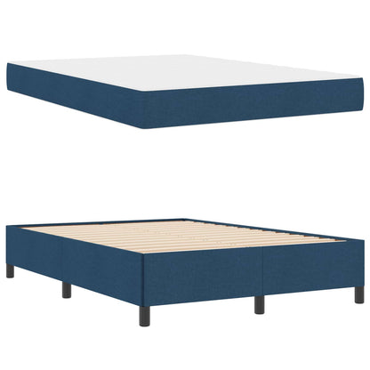 Letto a molle Blu 160 x 200 cm Tessuto