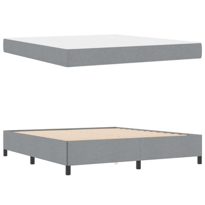 Letto a molle Grigio chiaro 180 x 200 cm Tessuto