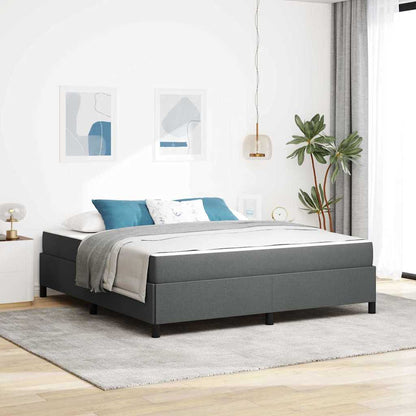 Letto a molle Grigio scuro 180 x 200 cm Tessuto