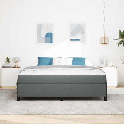Letto a molle Grigio scuro 180 x 200 cm Tessuto