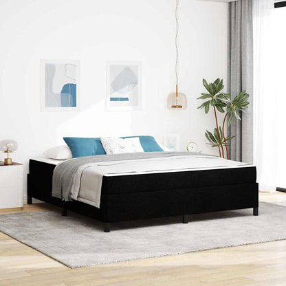 Letto a molle Nero 180 x 200 cm Tessuto
