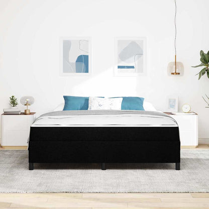 Letto a molle Nero 180 x 200 cm Tessuto