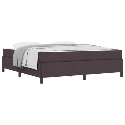 Letto a molle Marrone Scuro 180 x 200 cm Tessuto