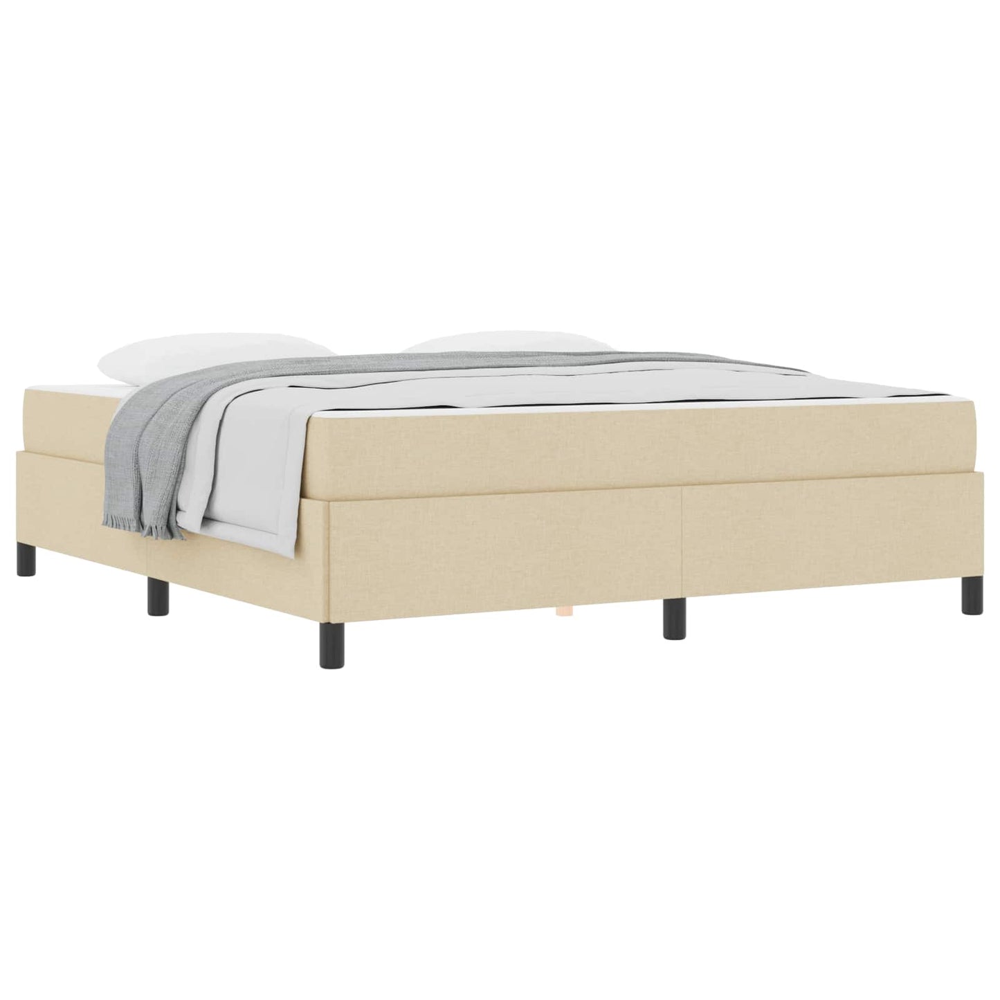 Letto a molle Crema 180 x 200 cm Tessuto