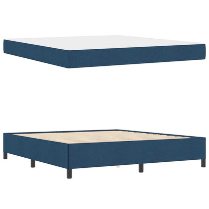 Letto a molle Blu 180 x 200 cm Tessuto