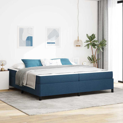 Letto a molle con materasso Blu 200 x 200 cm Tessuto
