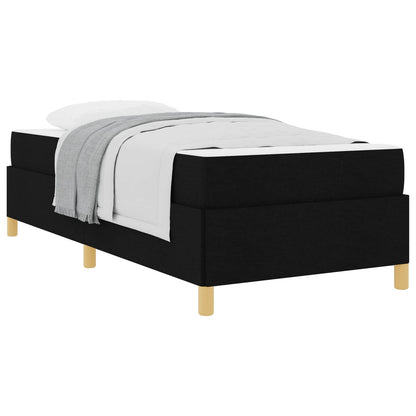 Struttura del letto con materasso Nero 80 x 200 cm Tessuto