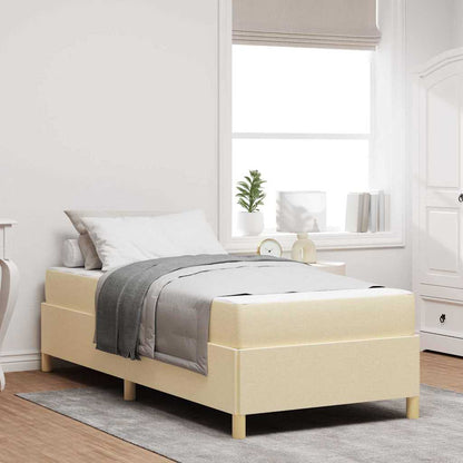 Struttura del letto con materasso Crema 80 x 200 cm Tessuto