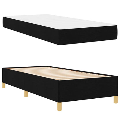 Struttura del letto con materasso Nero 90 x 190 cm Tessuto