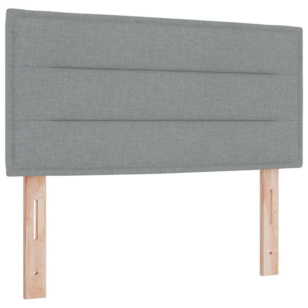 Letto a molle con materasso Grigio chiaro 200 x 80 cm Tessuto