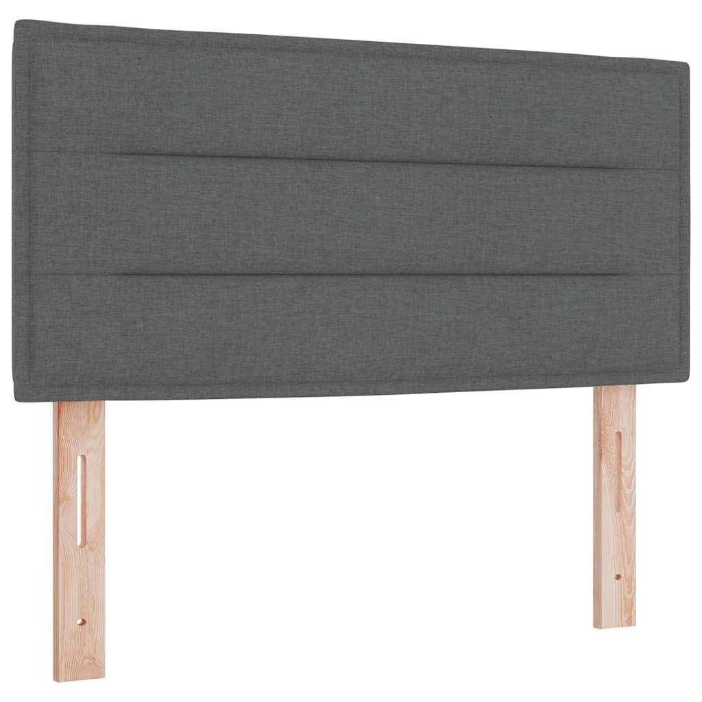 Letto a molle con materasso Grigio scuro 200 x 80 cm Tessuto