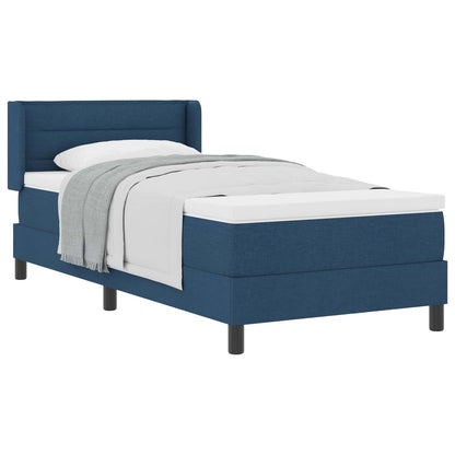 Letto a molle con materasso Blu 200 x 80 cm Tessuto