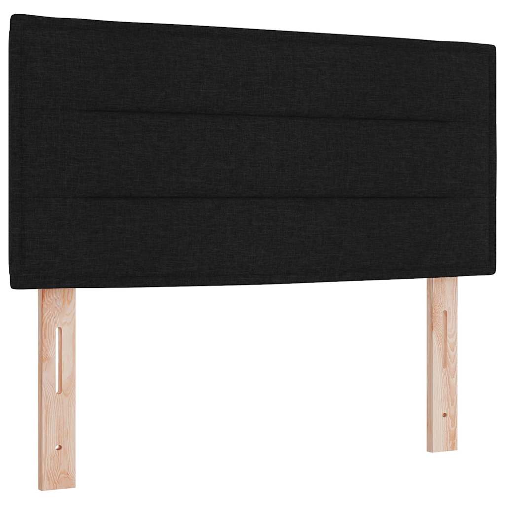 Letto a molle con materasso Nero 190 x 90 cm Tessuto