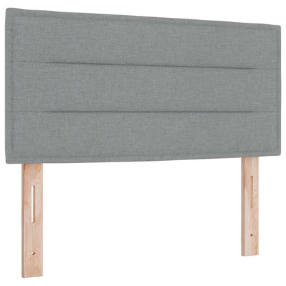 Letto a molle con materasso Grigio chiaro 200 x 100 cm Tessuto